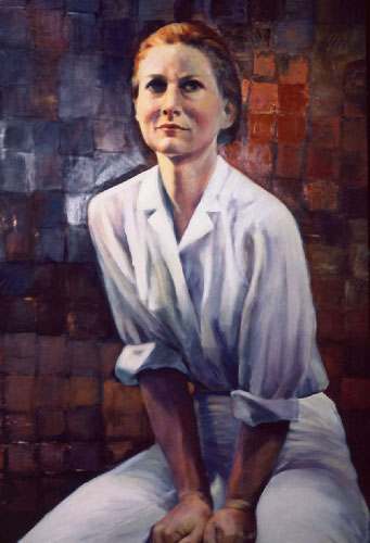 self portrait, young woman 